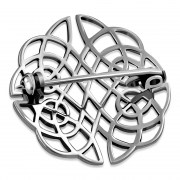  Large Celtic Knot Sterling Silver Brooch - br5