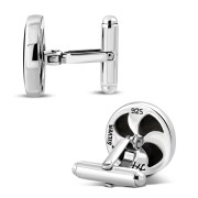 Silver Black Onyx Cufflinks - cf3