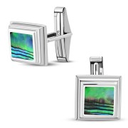Abalone Shell Sterling Silver Cufflinks, cf6