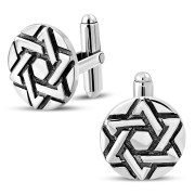 Sterling Silver Star of David Cufflinks, cf11