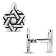 Sterling Silver Star of David Cufflinks, cf11
