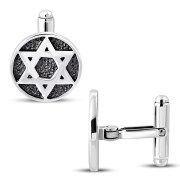 Silver Star of David Cufflinks, CF012