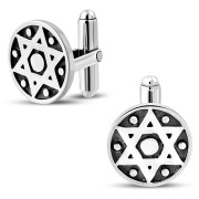 Sterling Silver Star of David Cufflinks, cf13