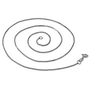 0.90mm-Wide 40cm-Long | Sterling Silver Box Chain