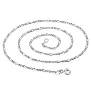 60cm Sterling Silver Figaro Chain