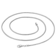 1.5mm-Wide 50cm-Long | Sterling Silver Fox Tail Round Chain