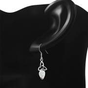 Mother of Pearl Celtic Trinity Knot Earrings - e256
