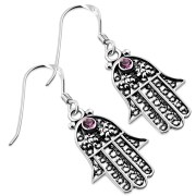 filigree work Hamsa Earrings Silver, e270