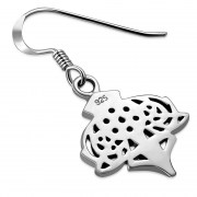 Amethyst CZ Scottish Thistle Earrings - e296