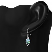  Abalone Shell Drop Sterling Silver Earrings, e319