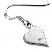 Abalone Heart Silver Earrings, e329