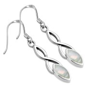 Mother of Pearl Celtic Knot Earrings - e385