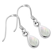 Mother of Pearl Drop Silver Earrings, e405