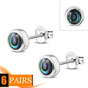 Abalone Shell Sterling Silver Stud Earrings - e407