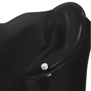 Synthetic Sun & Ice Opal Round Sterling Silver Stud Earrings