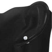 Rainbow Moonstone Round Sterling Silver Stud Earrings, e429st