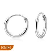 10mm Wide - 1.2mm Thick Hoop Earrings, eh100