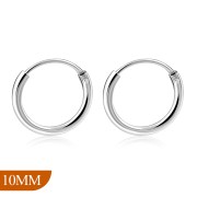 10mm Wide - 1.2mm Thick Hoop Earrings, eh100