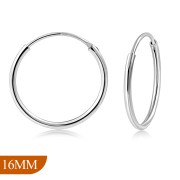 16mm Wide - 1.2mm Thick Hoop Earrings, eh100