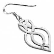 Long Sterling Silver Celtic Earrings, ep132