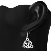 Small Solid Sterling Silver Celtic Earrings, ep147