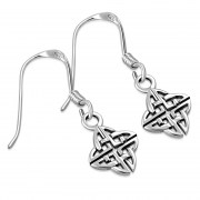 Tiny Celtic Knot Solid Sterling Silver Earrings, ep154