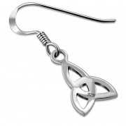  Celtic Trinity Knot Dangle Silver Earrings, ep163
