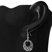 Sterling Silver Rounded Celtic Knot Earrings, ep171