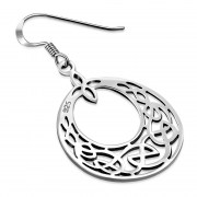 Sterling Silver Rounded Celtic Knot Earrings, ep171
