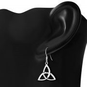 Silver Celtic Trinity Knot Earrings, ep182