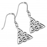 Plain Celtic Knot Trinity Silver Earrings, ep184