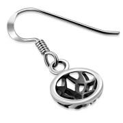 Tiny Round Celtic Knot Plain Silver Earrings, ep188