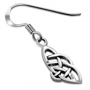 Celtic Knot Plain Solid Silver Earrings, ep200