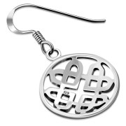 Round Celtic Knot Solid Silver Earrings, ep212