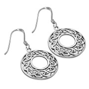 Round Celtic Knot Silver Earrings, ep224