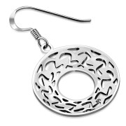 Round Celtic Knot Silver Earrings, ep224