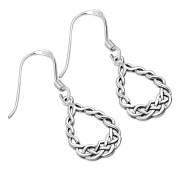 Celtic Drop Shape Silver Earrings, ep227