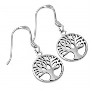 Small Tree of Life Silver Earrings, ep228