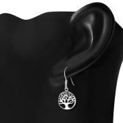 Small Tree of Life Silver Earrings, ep228
