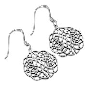 Large Celtic Knot Silver Earrings, ep230