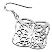 Sterling Silver Large Celtic Style Earrings, ep236
