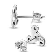 Designed Celtic Trinity Knot Stud Silver Earrings, ep257
