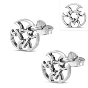 Plain Celtic Knot Stud Silver Earrings, ep265