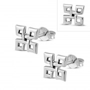 6pairs, Plain Celtic Knot Stud Silver Earrings, ep273
