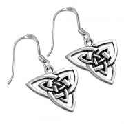 Trinity Knot Solid Silver Earrings, ep277
