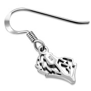 Tiny Plain Sterling Silver Thistle Earrings, ep291