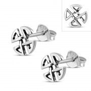 6pairs, Celtic Knot Silver Stud Earrings, ep298