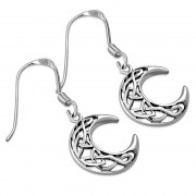 Crescent Celtic Knot Silver Earrings - ep332