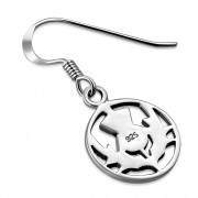 Scottish Thistle Sterling Silver Earrings - ep334