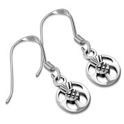 Scottish Thistle Sterling Silver Earrings - ep340